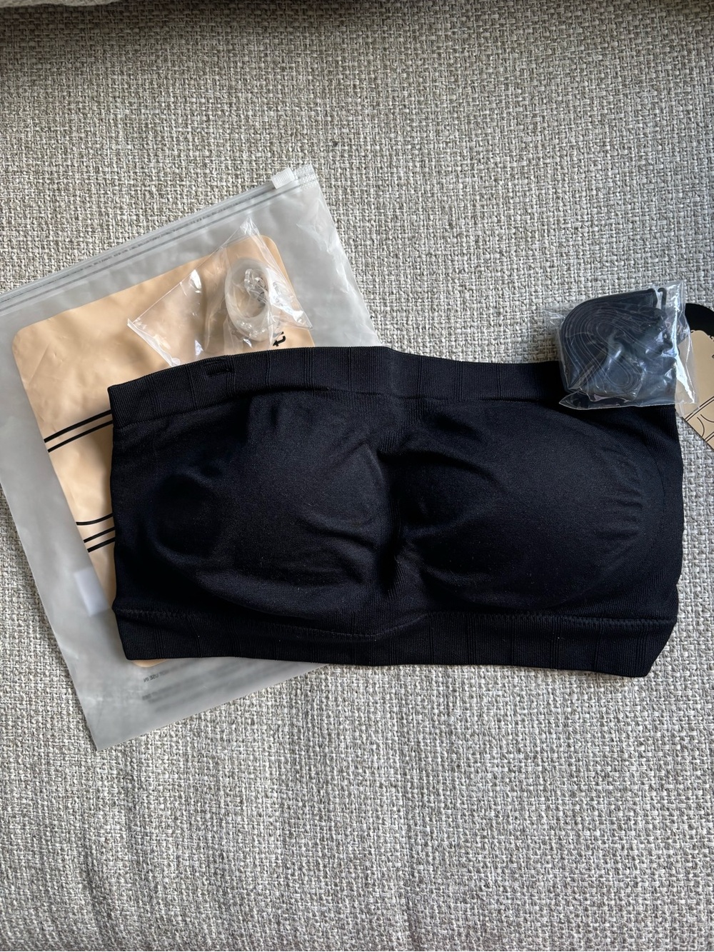 NWT Shapermint Truekind Convertible Strapless Bandeau Bra Black Medium New w Tag